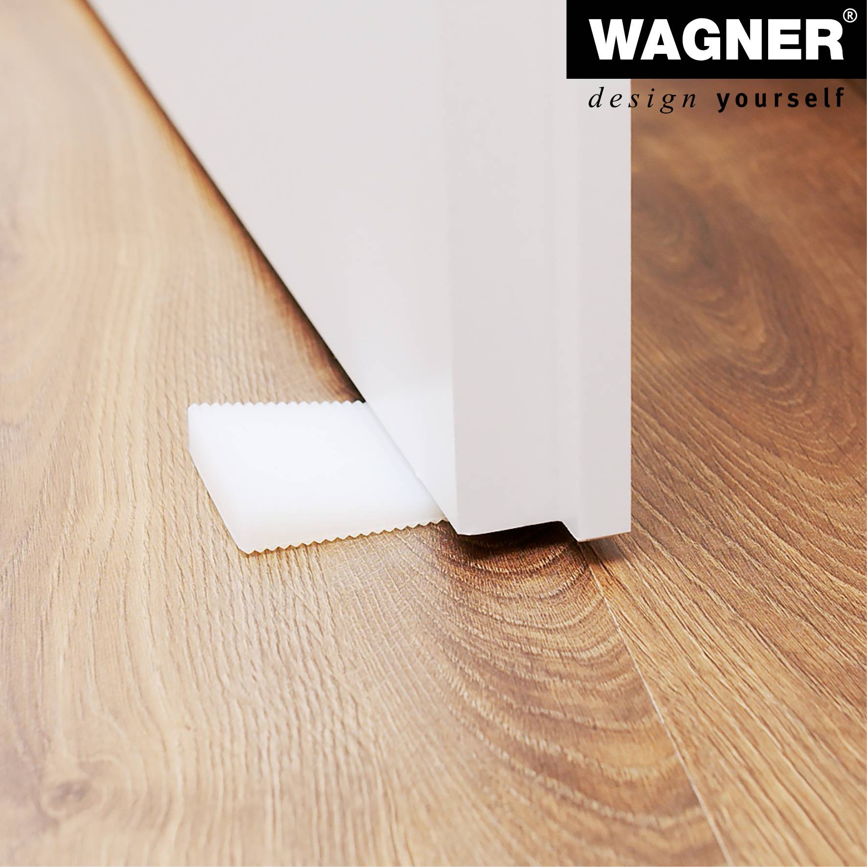WAGNER Türkeil STICK 2tlg. - 70 x 60 x 15 mm, Vollgummi weiß, zum Unterschieben, schützt Tür und Wand - 15692502-4