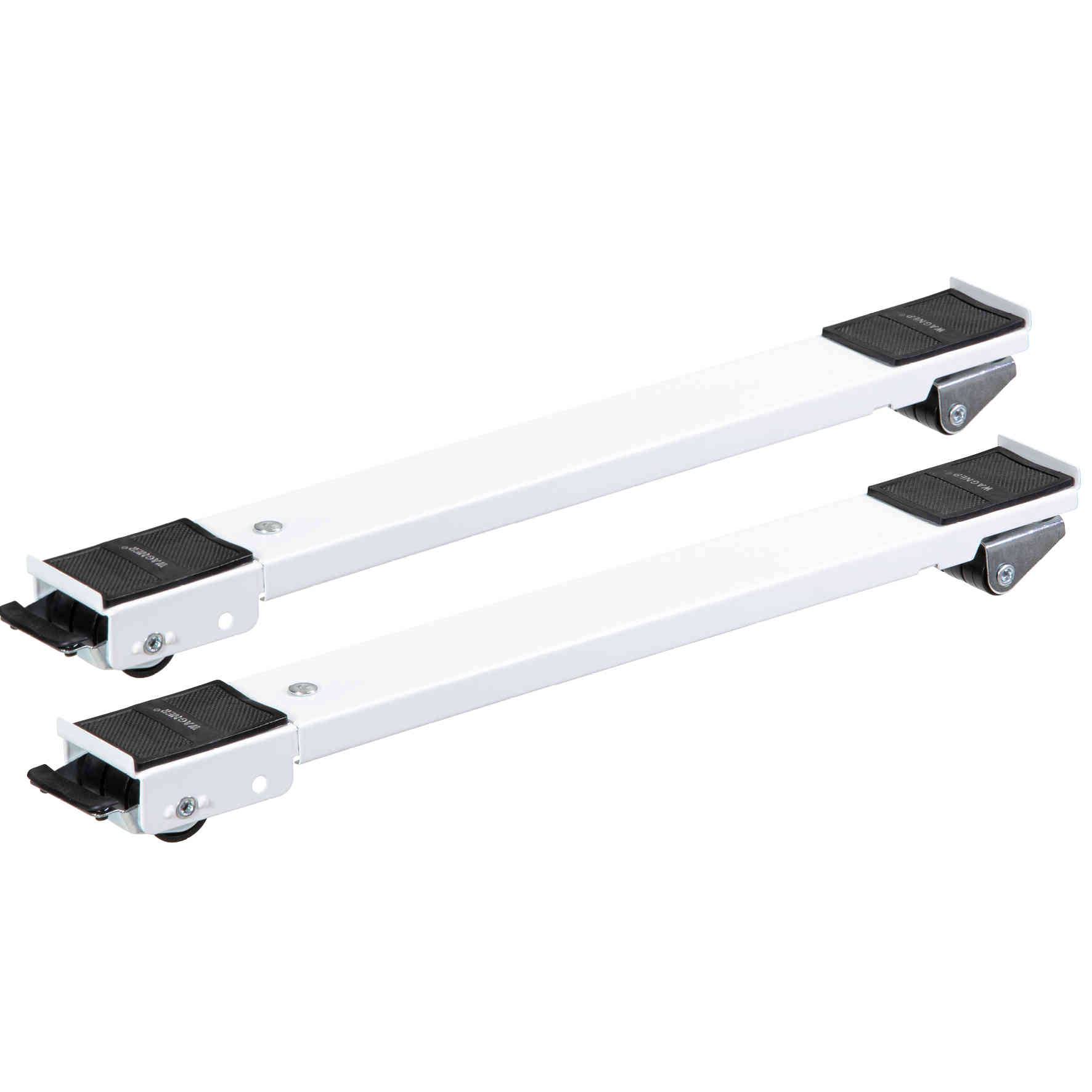 WAGNER Transporthilfe SCHIENE 2tlg - 44-70 x 5 x 4 cm, ausziehbar, Stahl, Räder Ø 30 mm, Tragkraft 125 kg - 20119802-0