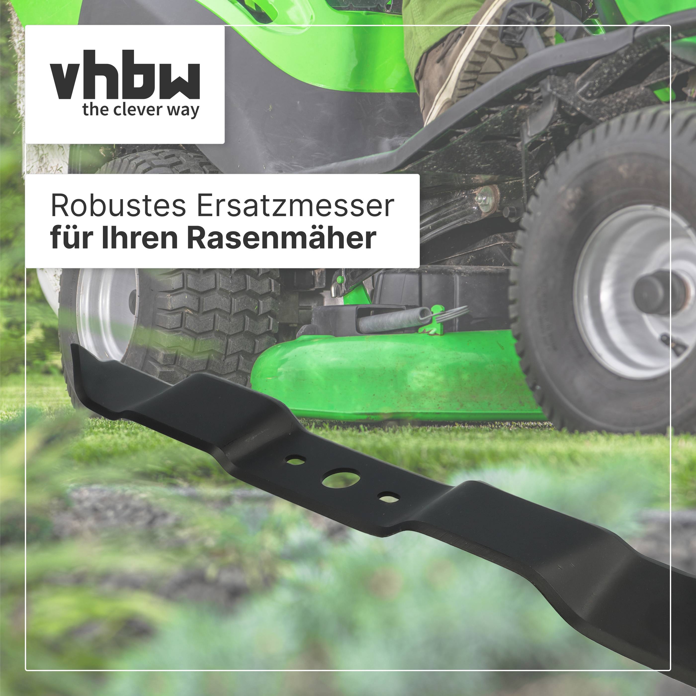 vhbw Ersatz-Messer Ersatz für Brill 134045 für Rasenmäher | Ersatzklinge Schwarz, 40MnB-Stahl-1