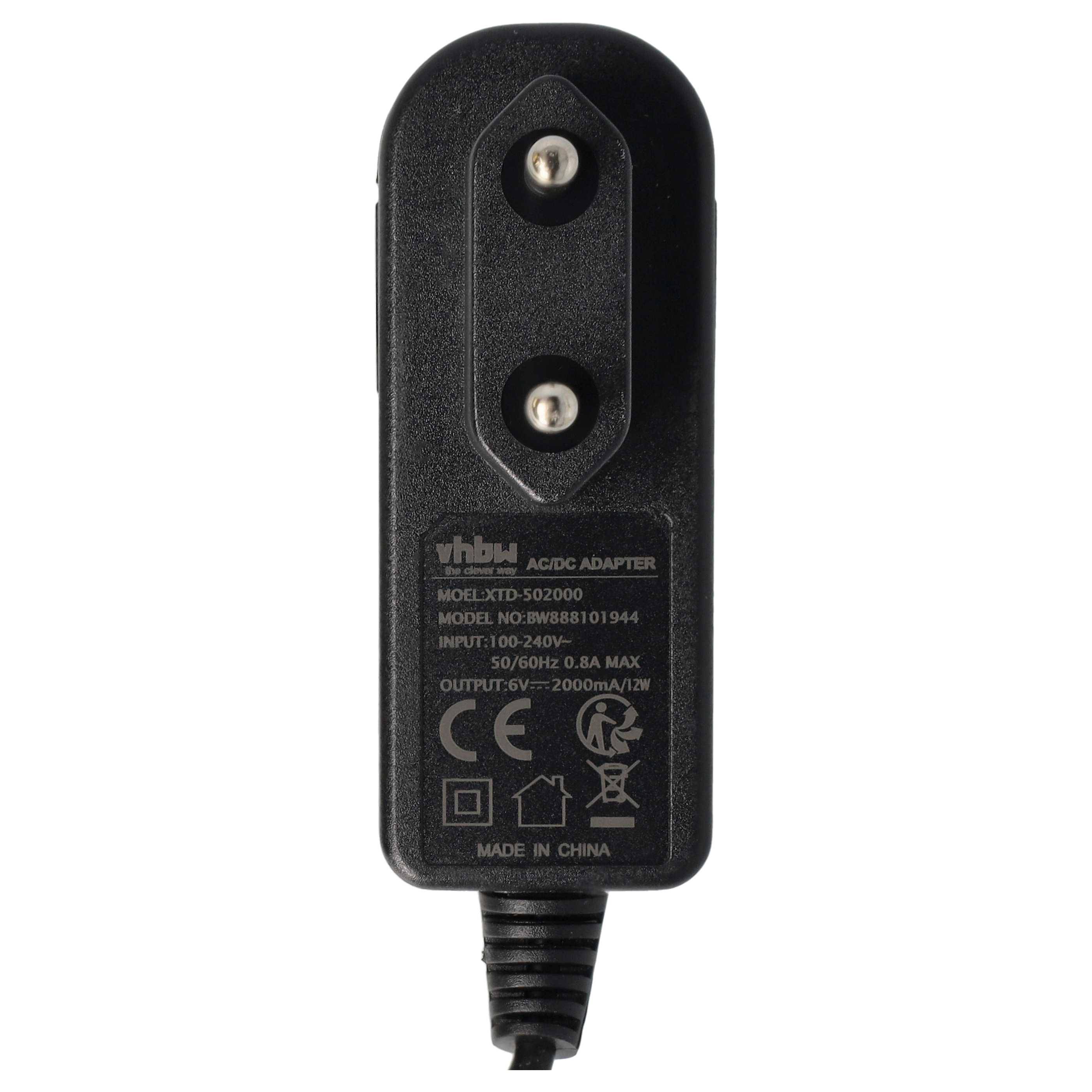 vhbw Netzteil kompatibel mit Icom IC-R20 | IC-R3, IC-R5 Blutdruckmessgerät - 114,5cm, 6V-4