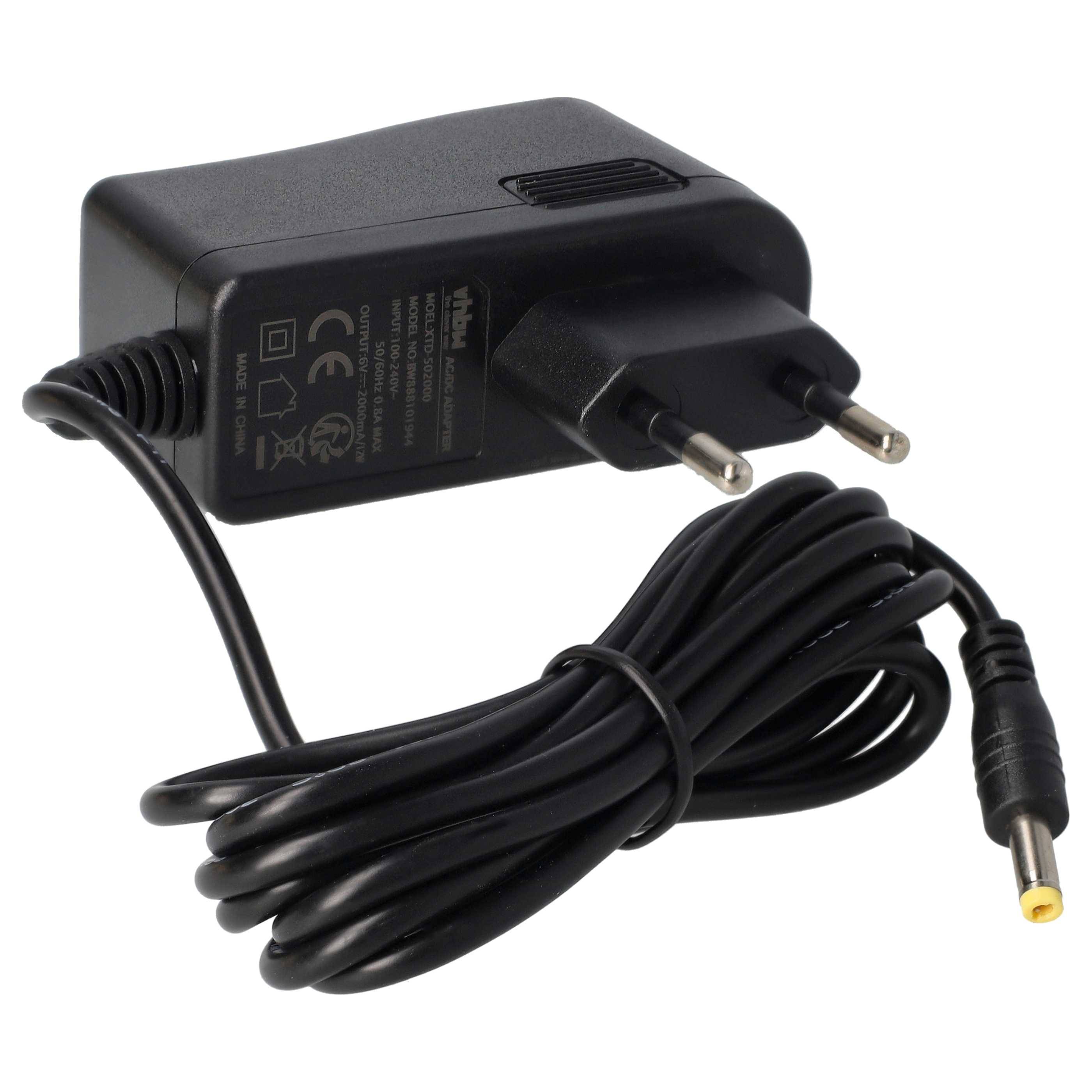 vhbw Netzteil kompatibel mit Delphi D41-6-1000D Blutdruckmessgerät | 114,5cm, 6V-0