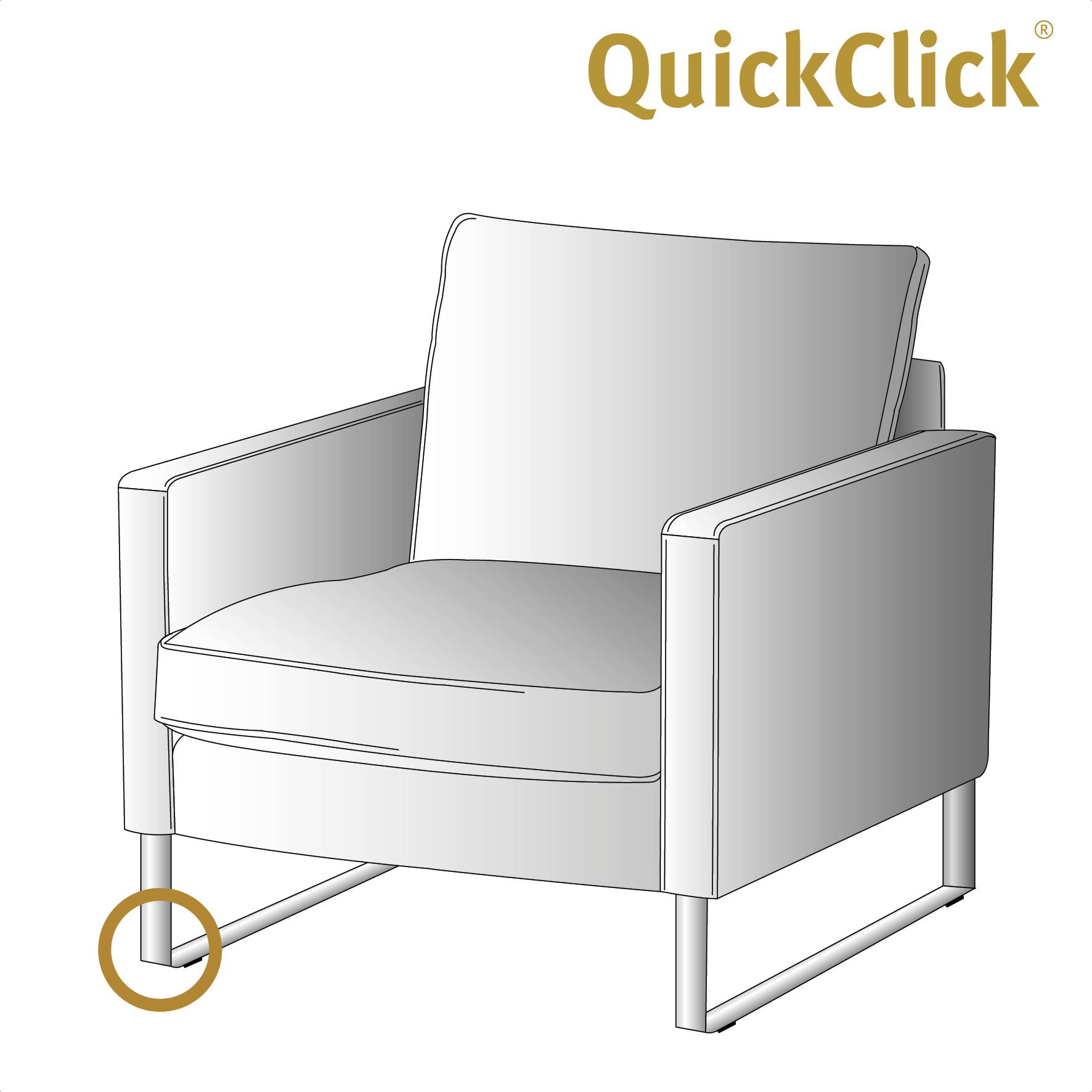 WAGNER QuickClick® Kunststoffgleiter HYPER - 4er-Set zum Kleben, 4x Basis + 4x Gleiteinsatz Ø 25 mm, DE Ware - 15830800-4