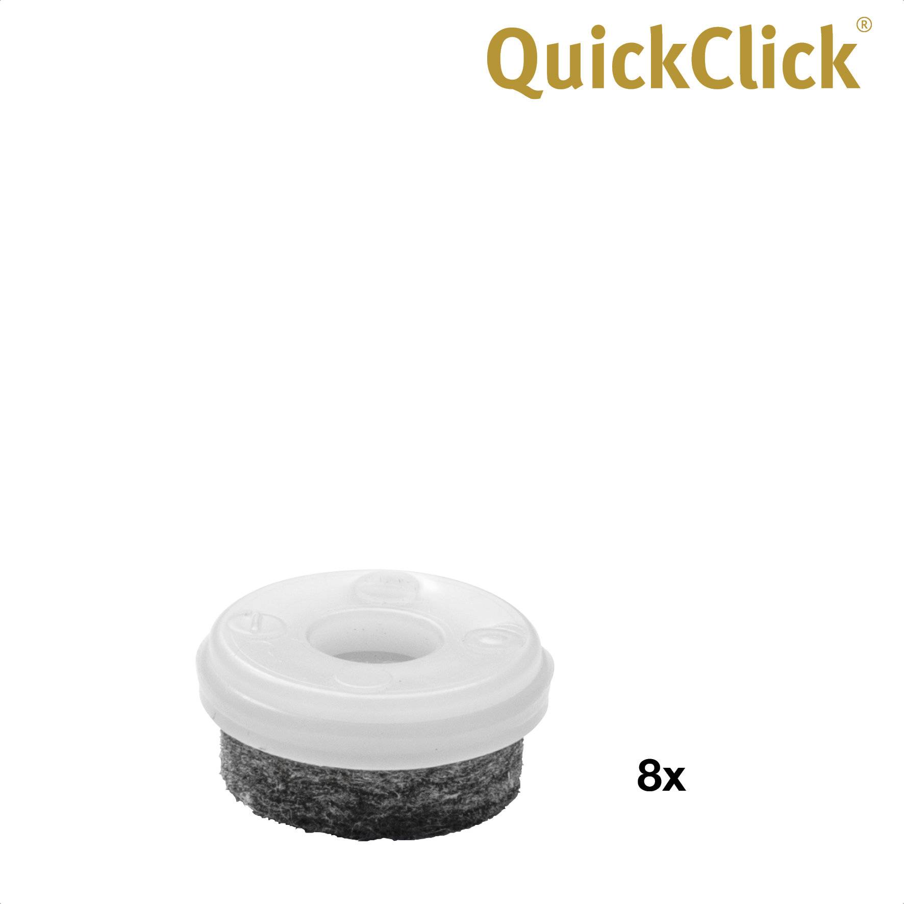 WAGNER QuickClick® Filzgleiter ULTRASOFT - 8er-Set Ersatzgleiter Ø 20 mm - für Basis Ø 20 mm - DE Ware - 15829300-3