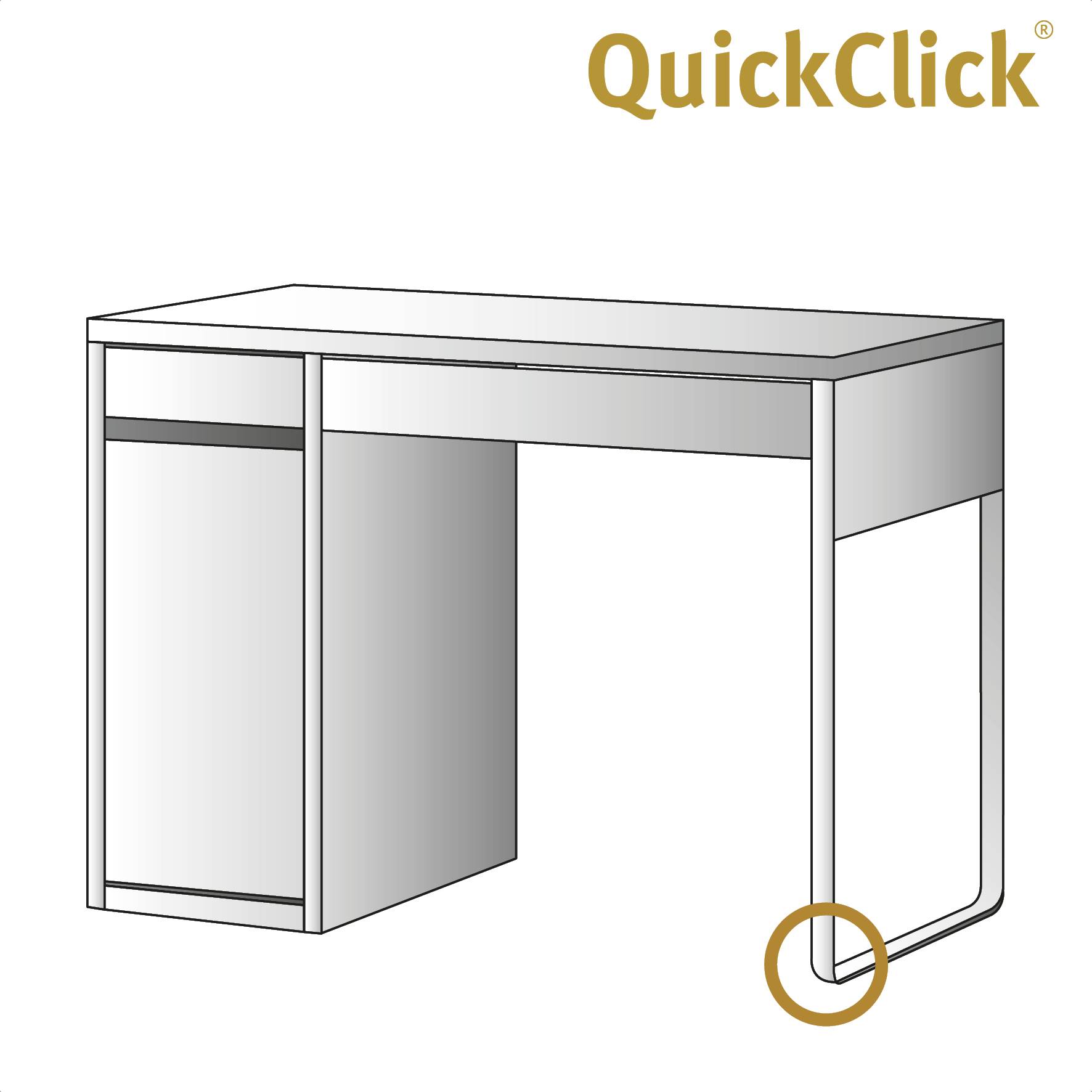 WAGNER QuickClick® Filzgleiter ULTRASOFT - 4er-Set zum Kleben, 4x Basis + 4x Gleiteinsatz Ø 40 mm, DE Ware - 15830500-4