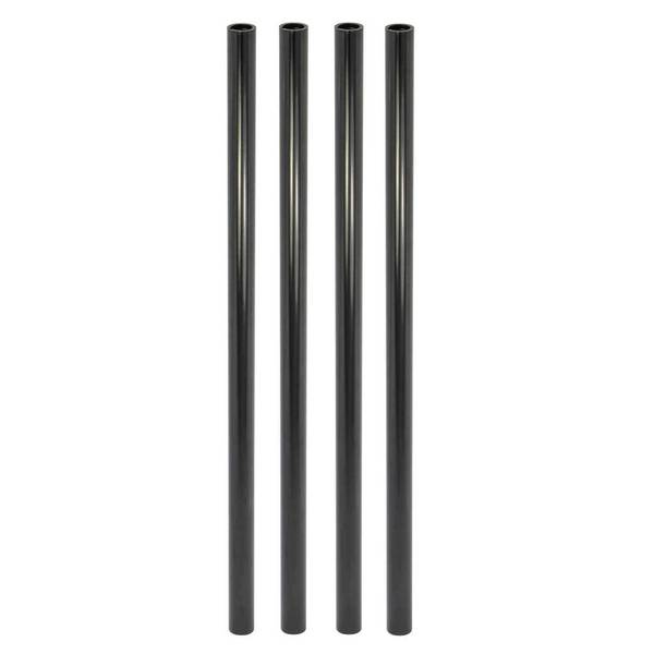 WAGNER Möbelbein/Möbelfuß TENO Starter-Set-4tlg. - Ø 30 x 700 mm, QuickClick® Gleiter&Zubehör, Stahl schwarz - 12107204