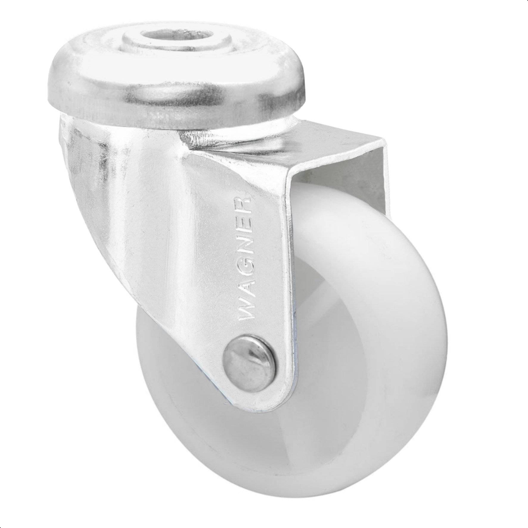WAGNER ultrawendige 360° - Lenkrolle, Rückenloch für TENO Möbelbeine System, Ø 50 mm, Tragkraft 50 kg - 23125001-0