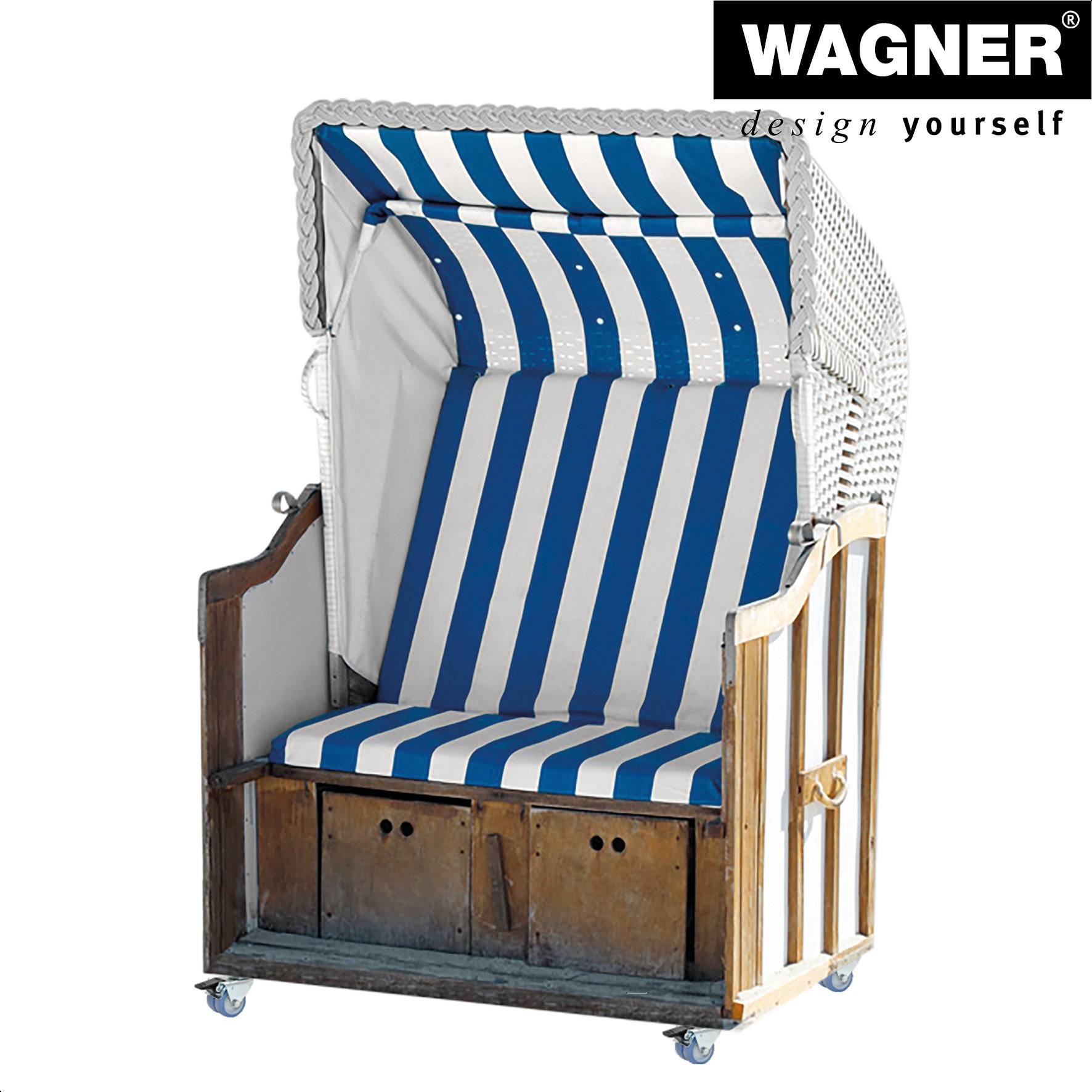 WAGNER Strandkorbrollen 4tlg. Set - ULTRASOFT - Durchmesser Ø 50 mm, 2 mit Bremse, Tragkraft 300 kg/Set - 02155200-2