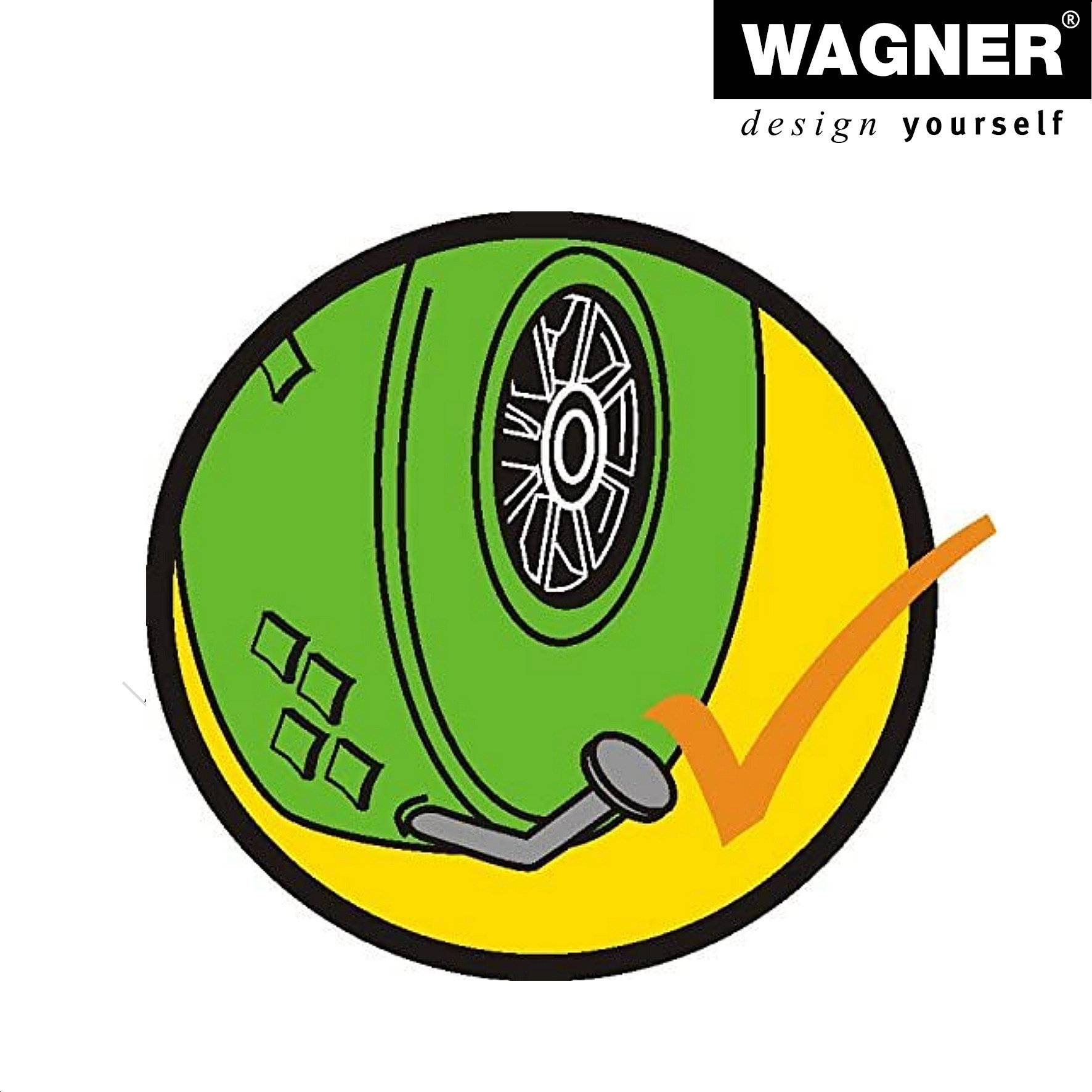 WAGNER Sackkarrenrad - PANNENSICHER - PU geschäumtes Rad Ø 260 mm, Felge 75 mm, Achse 20 mm, Tragkraft 100 kg - 04826201-3