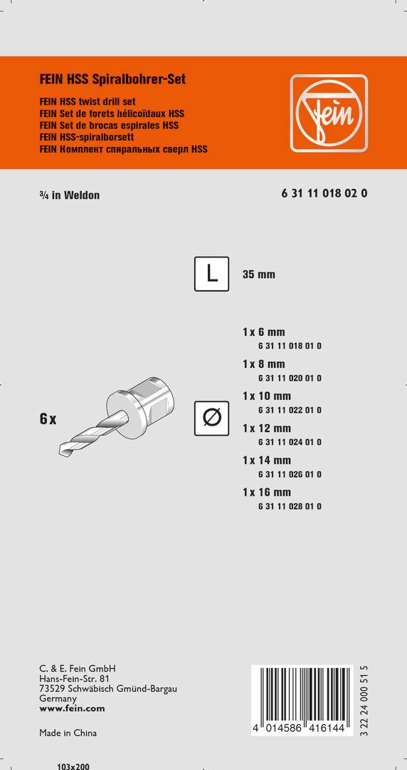 HSS Spiralbohrer-Set mit 3/4 in Weldon-Aufnahme-1