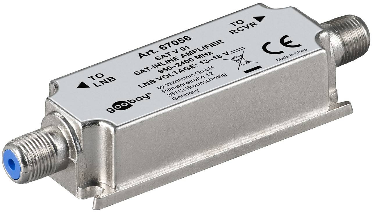 Goobay SAT-Antennenverstärker 950 MHz - 2400 MHz - Strecken-Nahverstärker zur Anhebung von Signalen-1