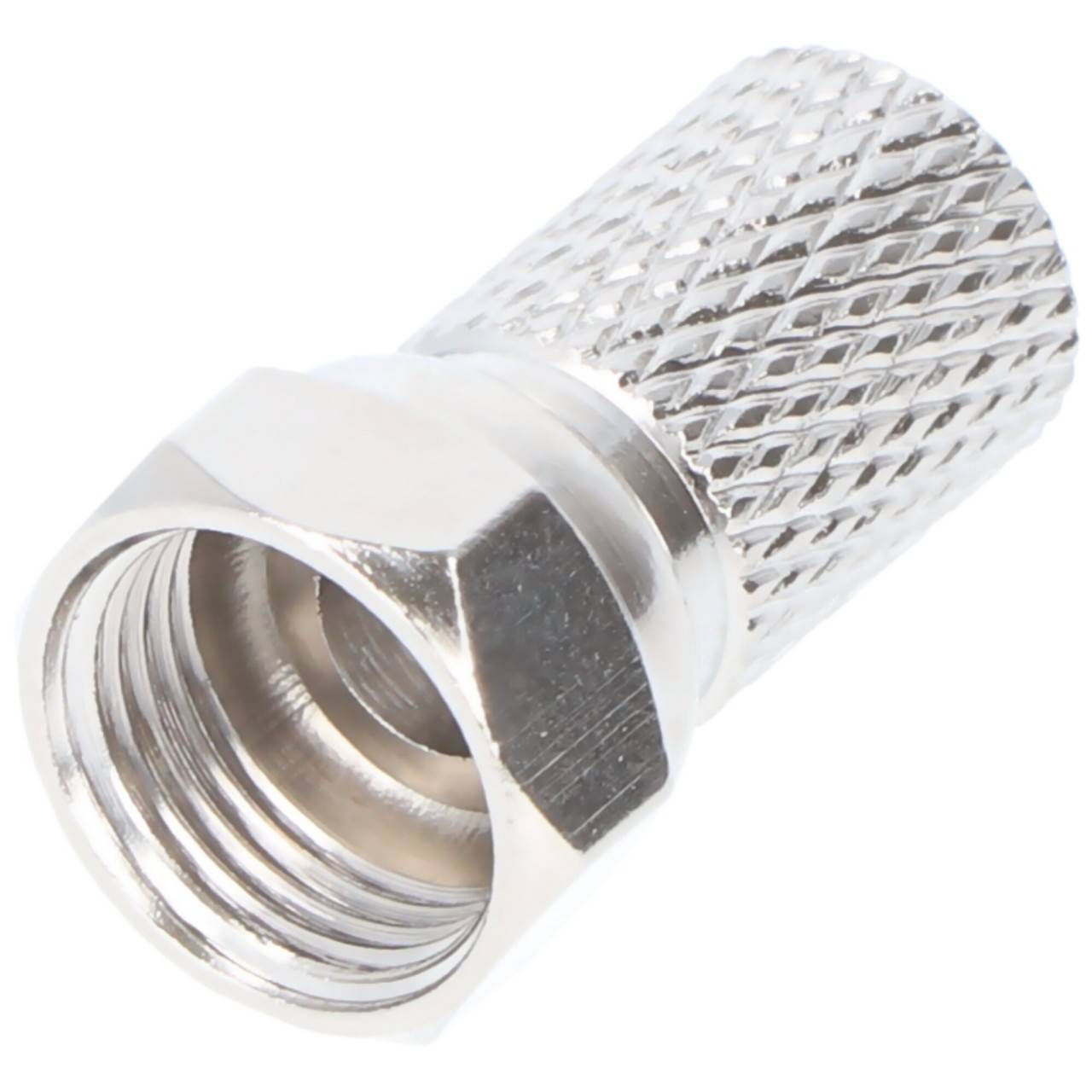 Goobay Aufdreh-F-Stecker 7,0 mm - Aufdreh-Adapter aus Zink mit Nickelkontakten-0