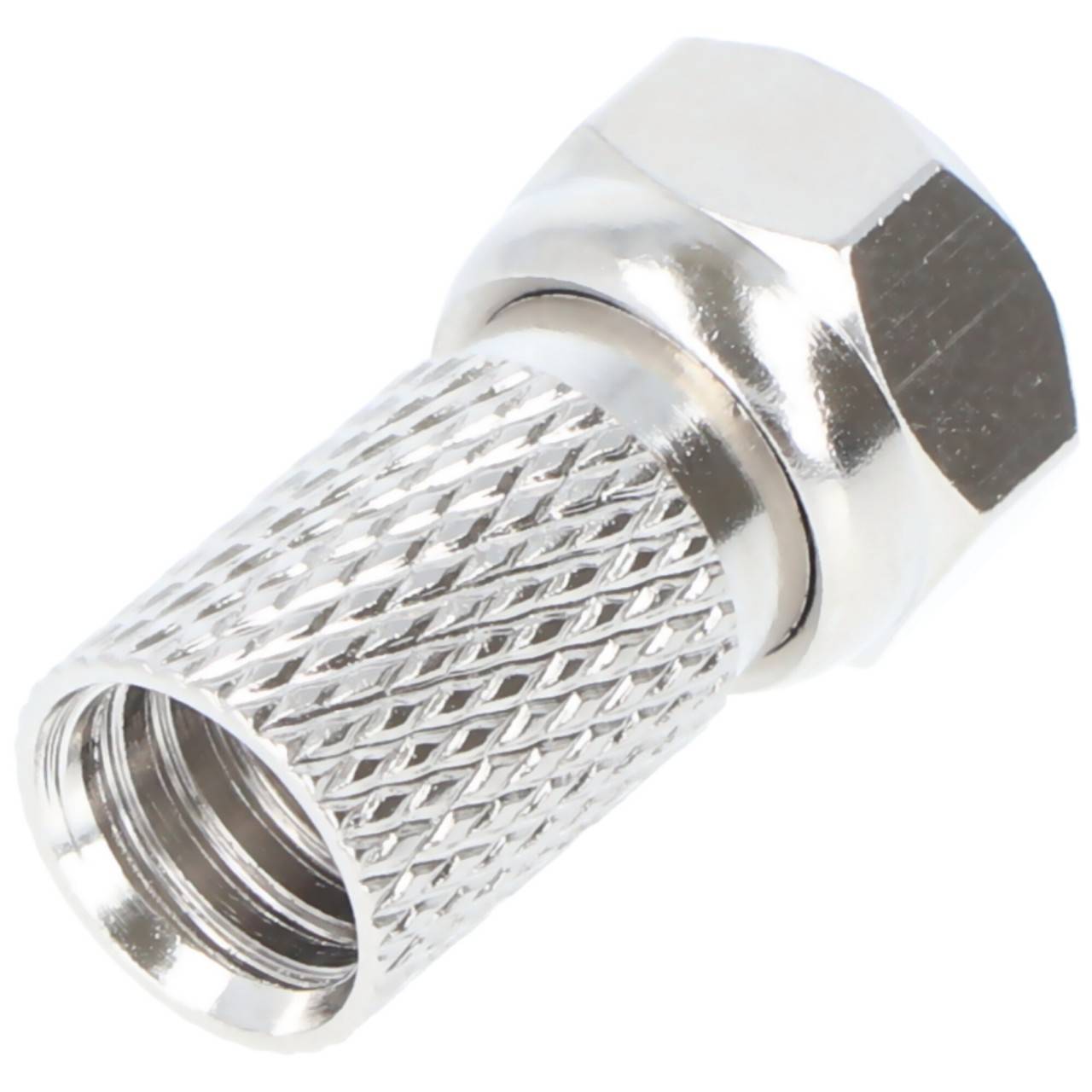 Goobay Aufdreh-F-Stecker 7,0 mm - Aufdreh-Adapter aus Zink mit Nickelkontakten-1