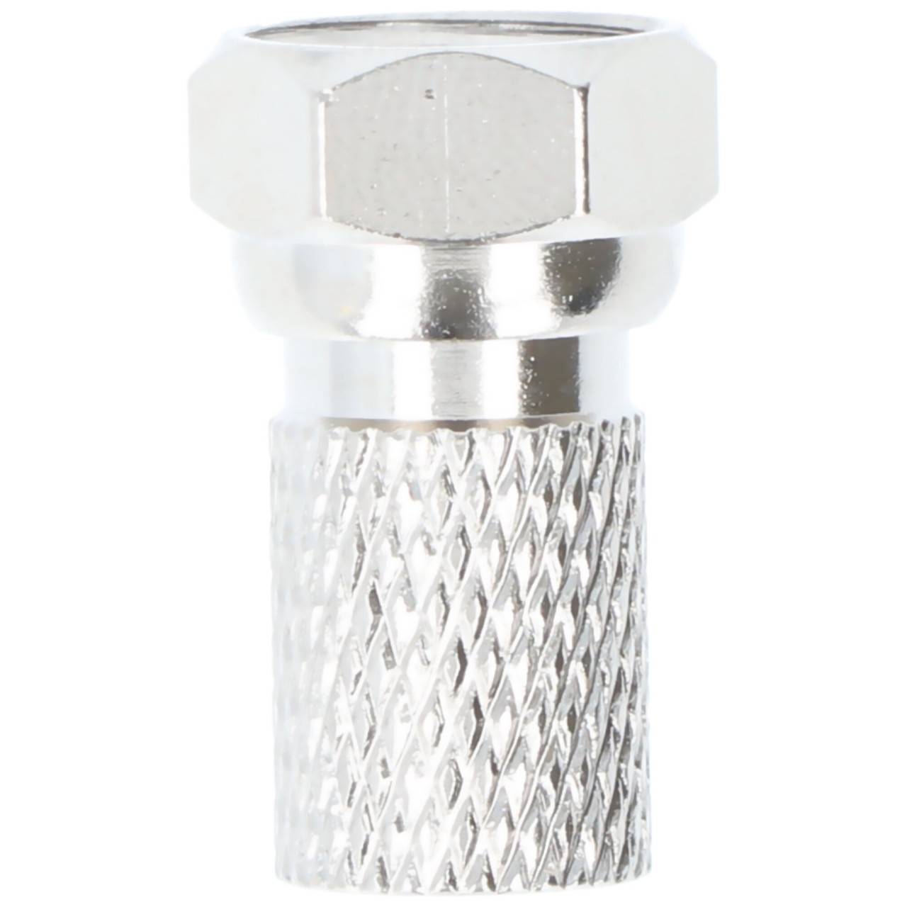 Goobay Aufdreh-F-Stecker 7,0 mm - Aufdreh-Adapter aus Zink mit Nickelkontakten-3