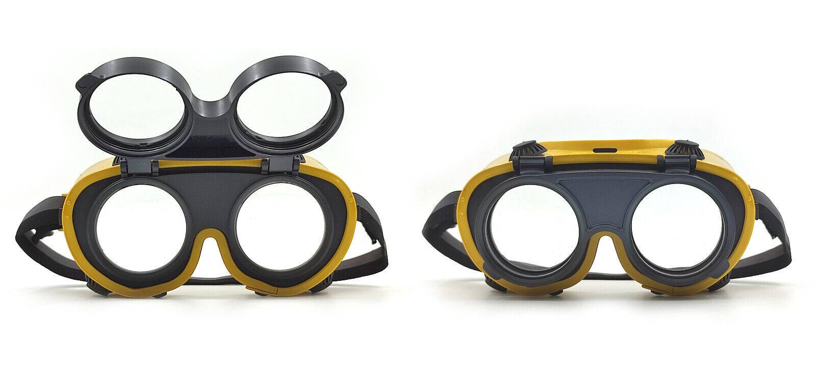 Vollschutzbrille mit Klapprahmen für Ø 50 mm Gläser belüftet-2