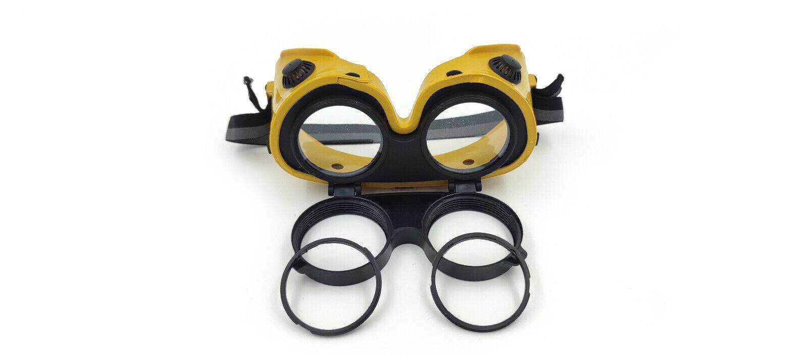Vollschutzbrille mit Klapprahmen für Ø 50 mm Gläser belüftet-3