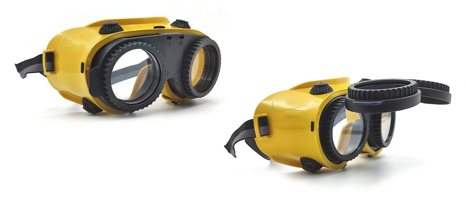 Vollschutzbrille mit Klapprahmen und Gewinderingen für Ø 50 mm Gläser belüftet-0