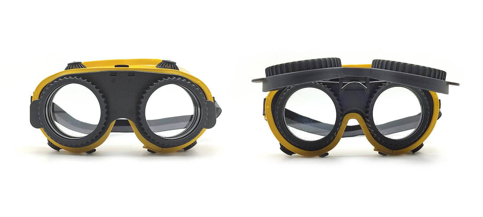 Vollschutzbrille mit Klapprahmen und Gewinderingen für Ø 50 mm Gläser belüftet-2