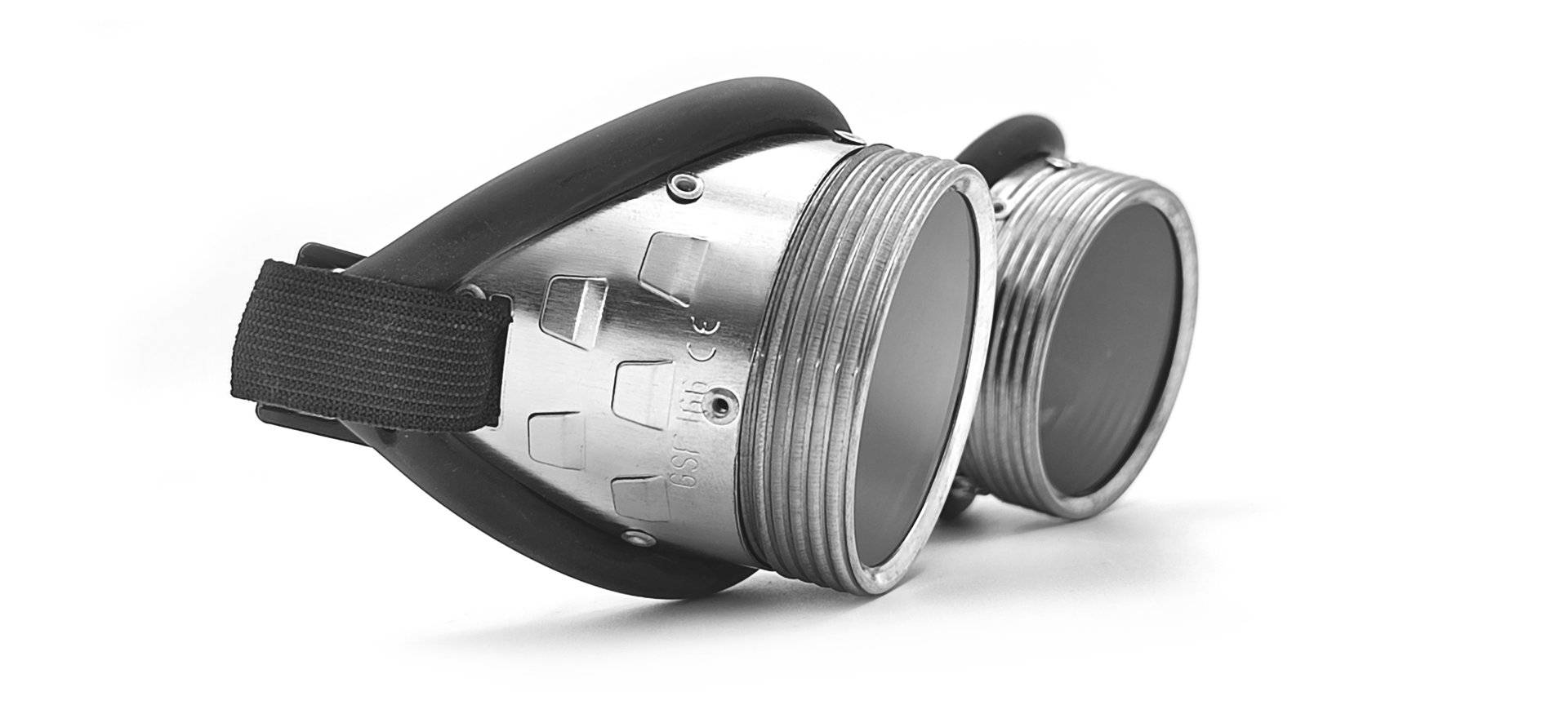 Schutzbrille rund im Retrolook mit Schutzstufe DIN 7 verspiegelte Gläser Ø 50 mm-2