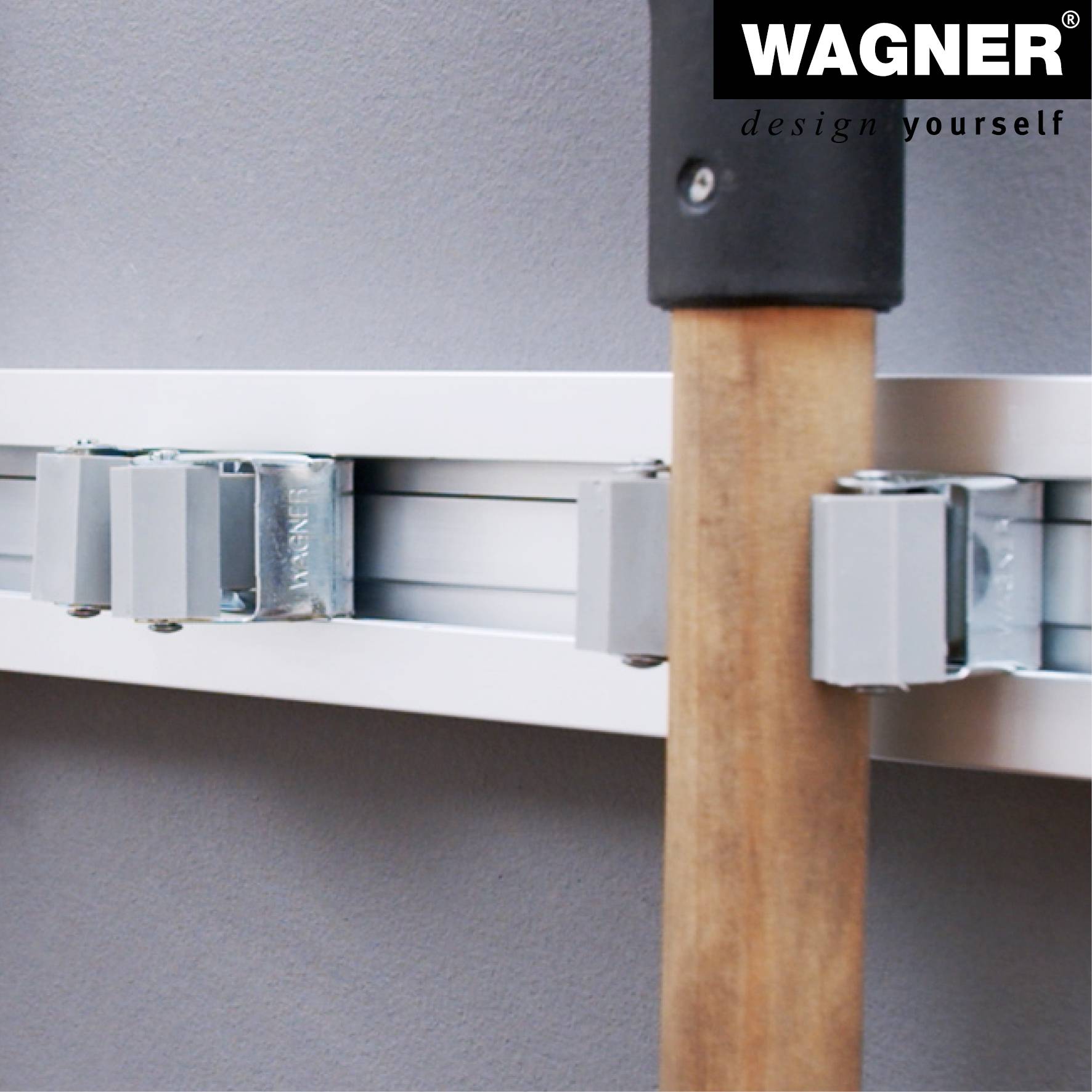 WAGNER hooks4tools Gerätehalter ABLAGE - 220 x 130 x 45 mm, Stahl beschichtet, für Brillen, Messer, Masken - 15205501-2