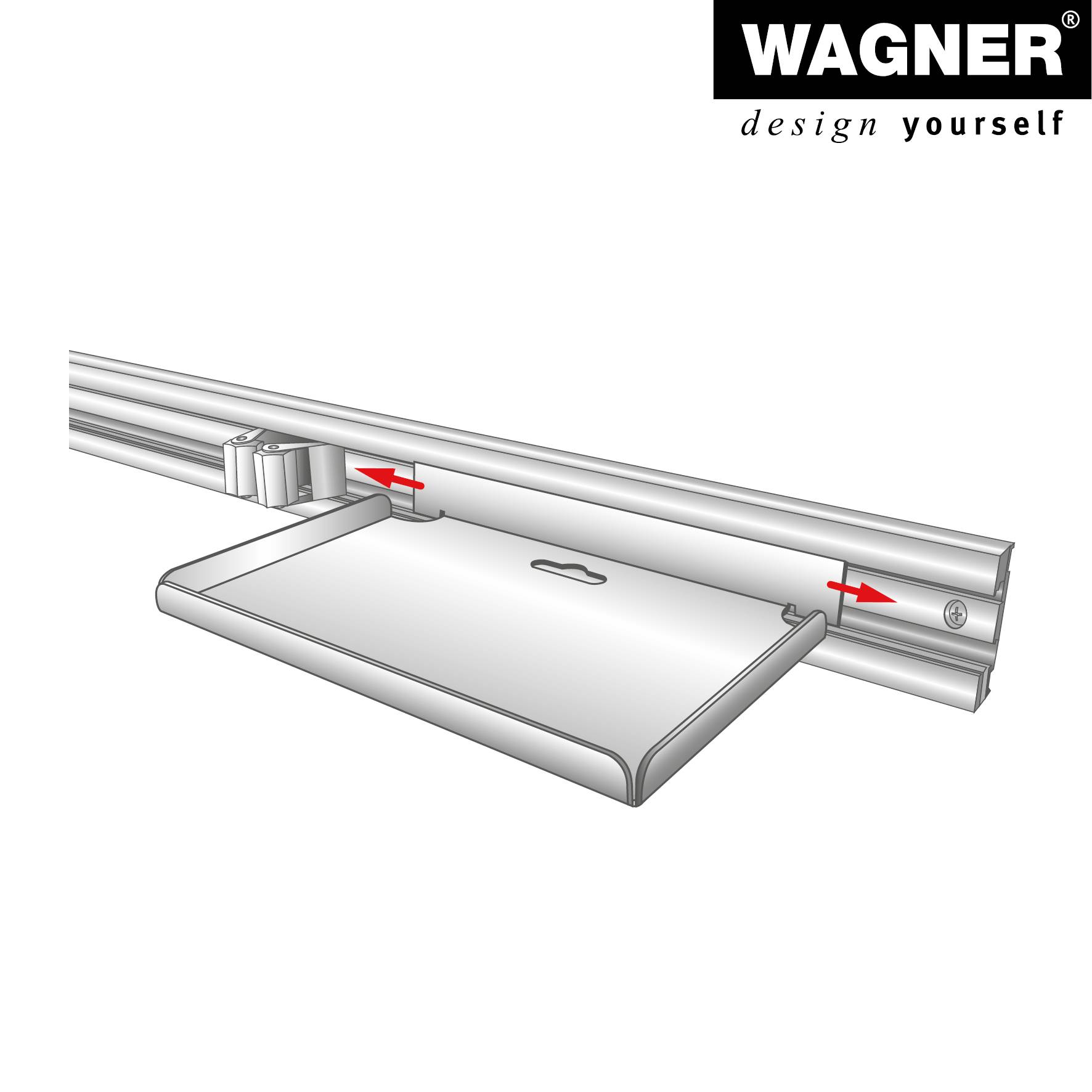 WAGNER hooks4tools Gerätehalter ABLAGE - 220 x 130 x 45 mm, Stahl beschichtet, für Brillen, Messer, Masken - 15205501-4