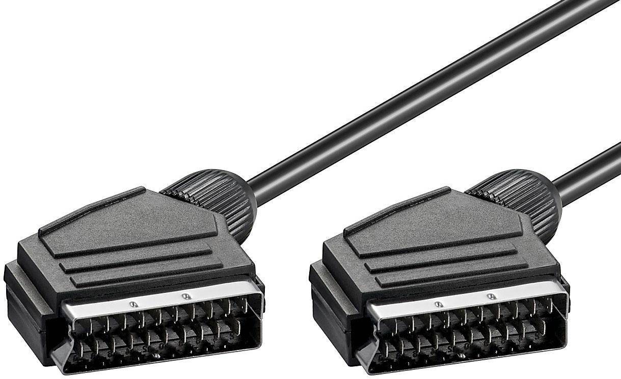 Goobay Scart Verbindungskabel, vernickelt, ø 7 mm Scartstecker (21-Pin) > Scartstecker (21-Pin) 0.6 m-1