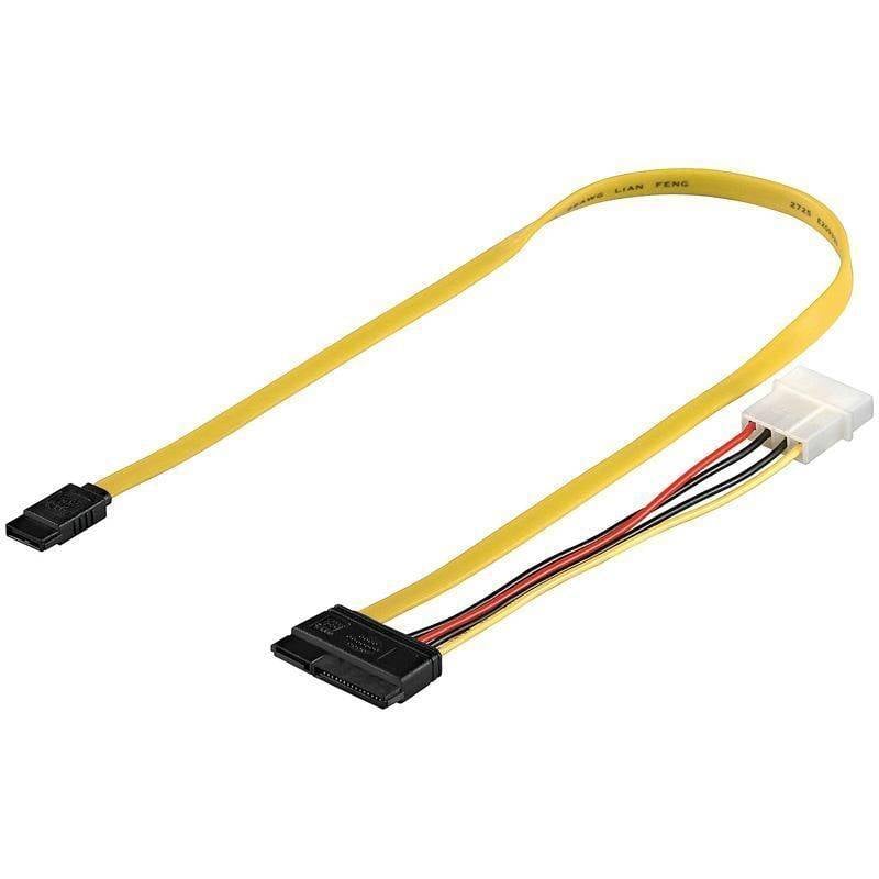 Stromkabel SATA 2in1 Datensignal + Stromadapter 0,5m-2
