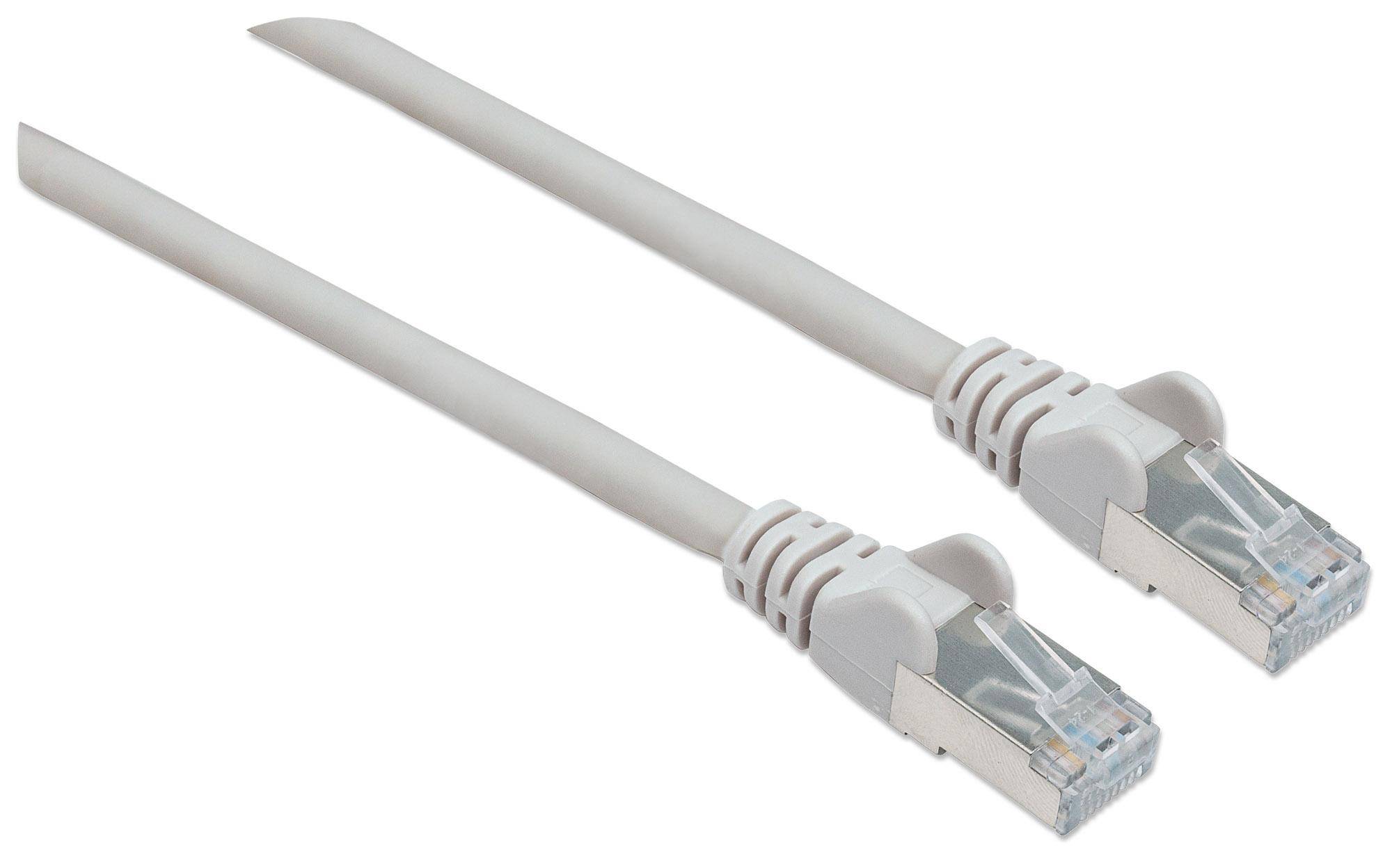 Intellinet Network Patch Cable, Cat6, 2m, Grey, Copper, S/FTP, LSOH / LSZH, PVC, RJ45, Gold Plated Contacts, Snagless, B-9