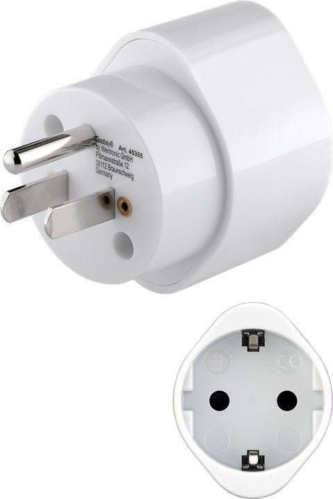 Goobay Netzadapter US/Japan, Weiß - Schutzkontaktbuchse (Typ F, CEE 7/3) > US-/Japan-Buchse (Typ B, NEMA 5-15, 3-polig)-2