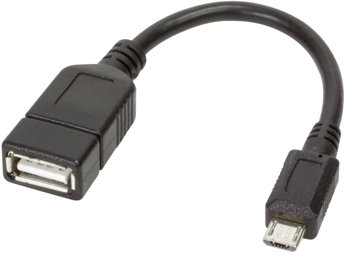 USB2.0 OTG Kabel A Buchse - Micro-B, Stecker 0.2m Multimedia USB-2