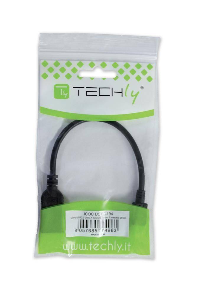 USB2.0 OTG Kabel A Buchse - Micro-B, Stecker 0.2m Multimedia USB-3