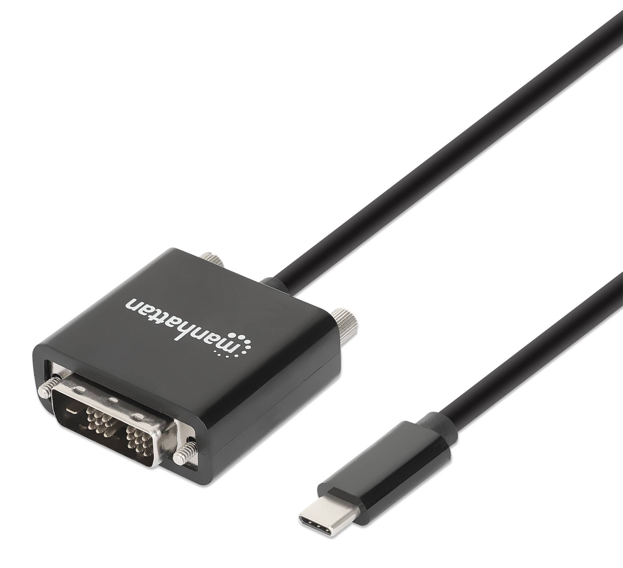 MANHATTAN USB Typ C auf DVI-Adapterkabel 2m Konvertiert das Alternate-Mode-Signal in ein DisplayPort 4K-Ausgangssignal s-4