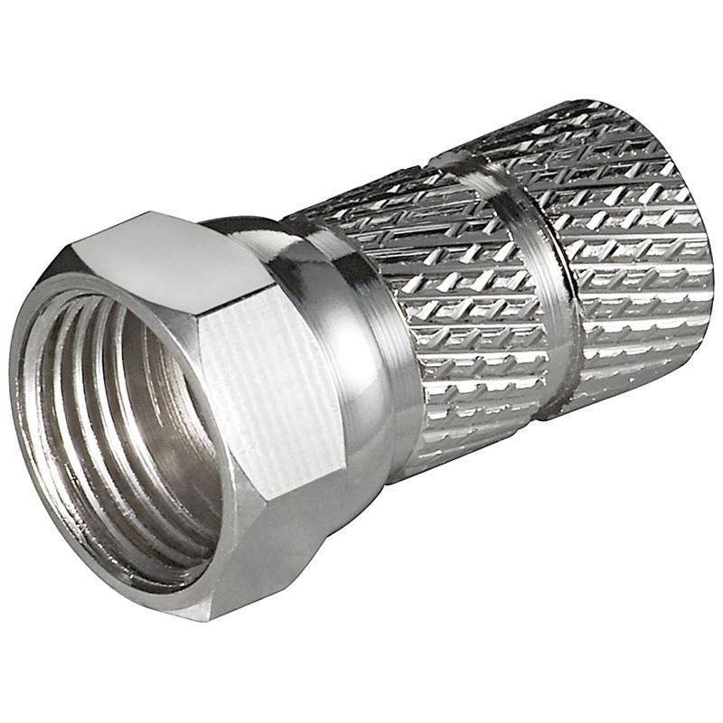 Goobay Aufdreh-F-Stecker 6,5 mm Kupfer-Nickel, breite Mutter Kupfer-1
