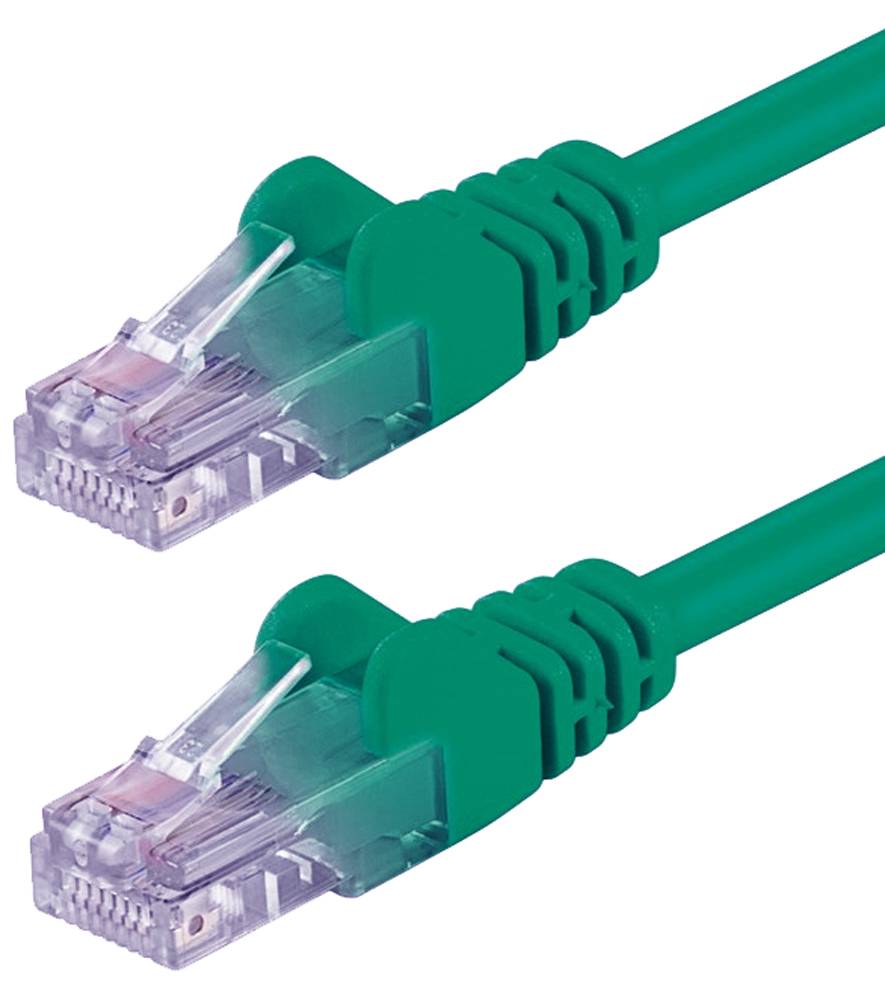 Intellinet Network Patch Cable, Cat5e, 10m, Green, CCA, U/UTP, PVC, RJ45, Gold P-5