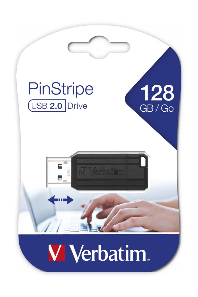 Verbatim Pin Stripe USB-Stick 128 GB Schwarz 49071 USB-A (USB 2.0)-3