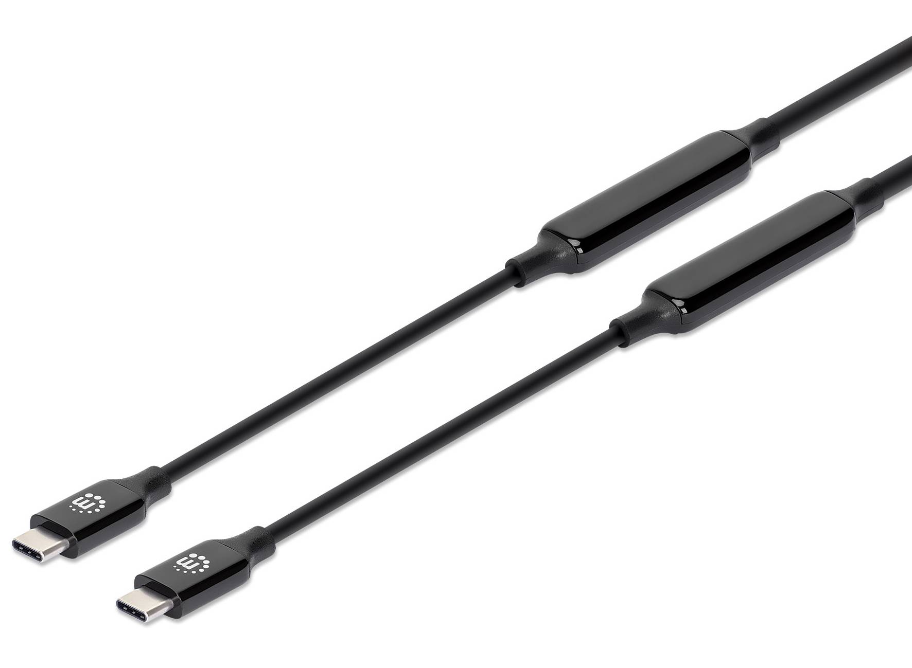Manhattan USB-C to USB-C Cable, 5m, Active, Male to Male, Black, 10 Gbps (USB 3.-6