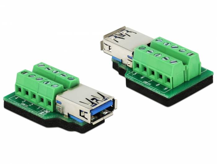 USB 3.0 Typ-A Buchse auf Terminalblock 10...-3