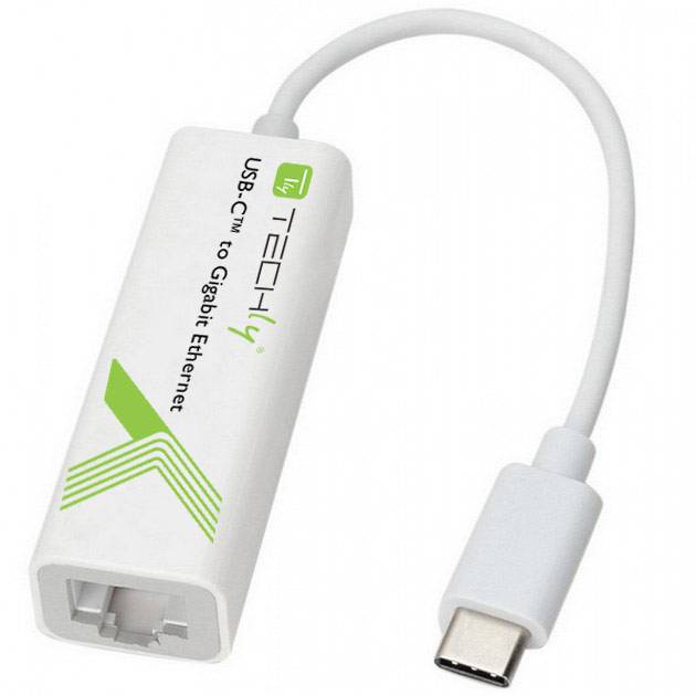 Techly Konverter Kabel USB3.1 TypeC Stecker-RJ45 Gigabit Eth-8