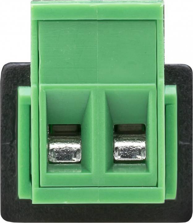Goobay Terminal Block 2-pin > DC-Stecker (5,50 x 2,10 mm) - abnehmbare Schraubbefestigung, 2-teilig-3