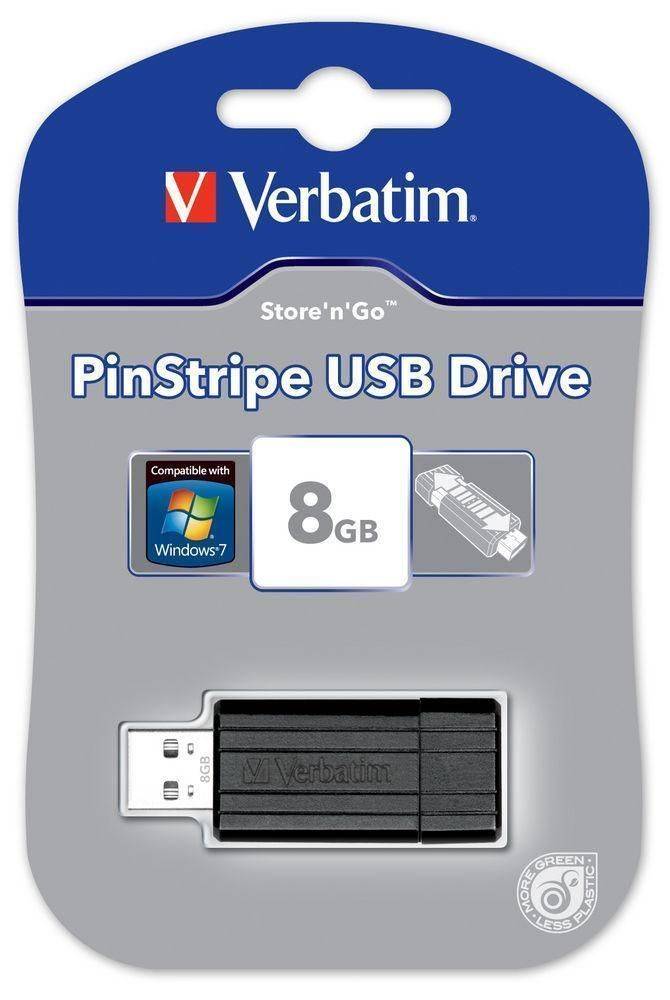 Verbatim Pin Stripe USB-Stick 8 GB Schwarz 49062 USB 2.0 kaufen 