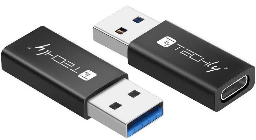 Techly IADAP USB3-AFT, USB A, USB C, Schwarz-4