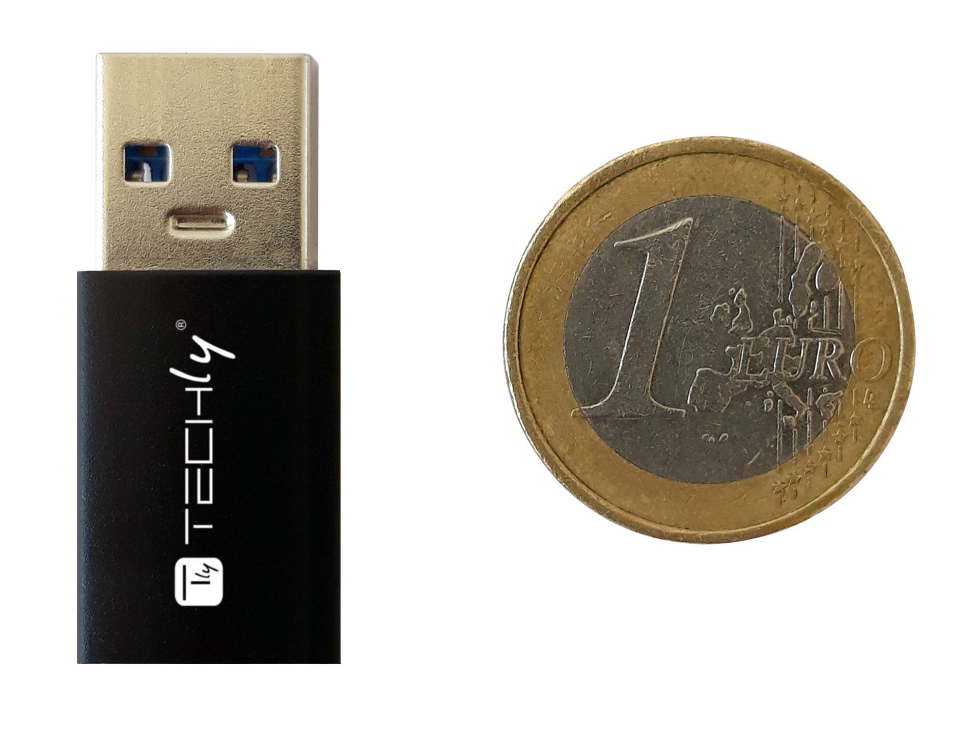 Techly IADAP USB3-AFT, USB A, USB C, Schwarz-5