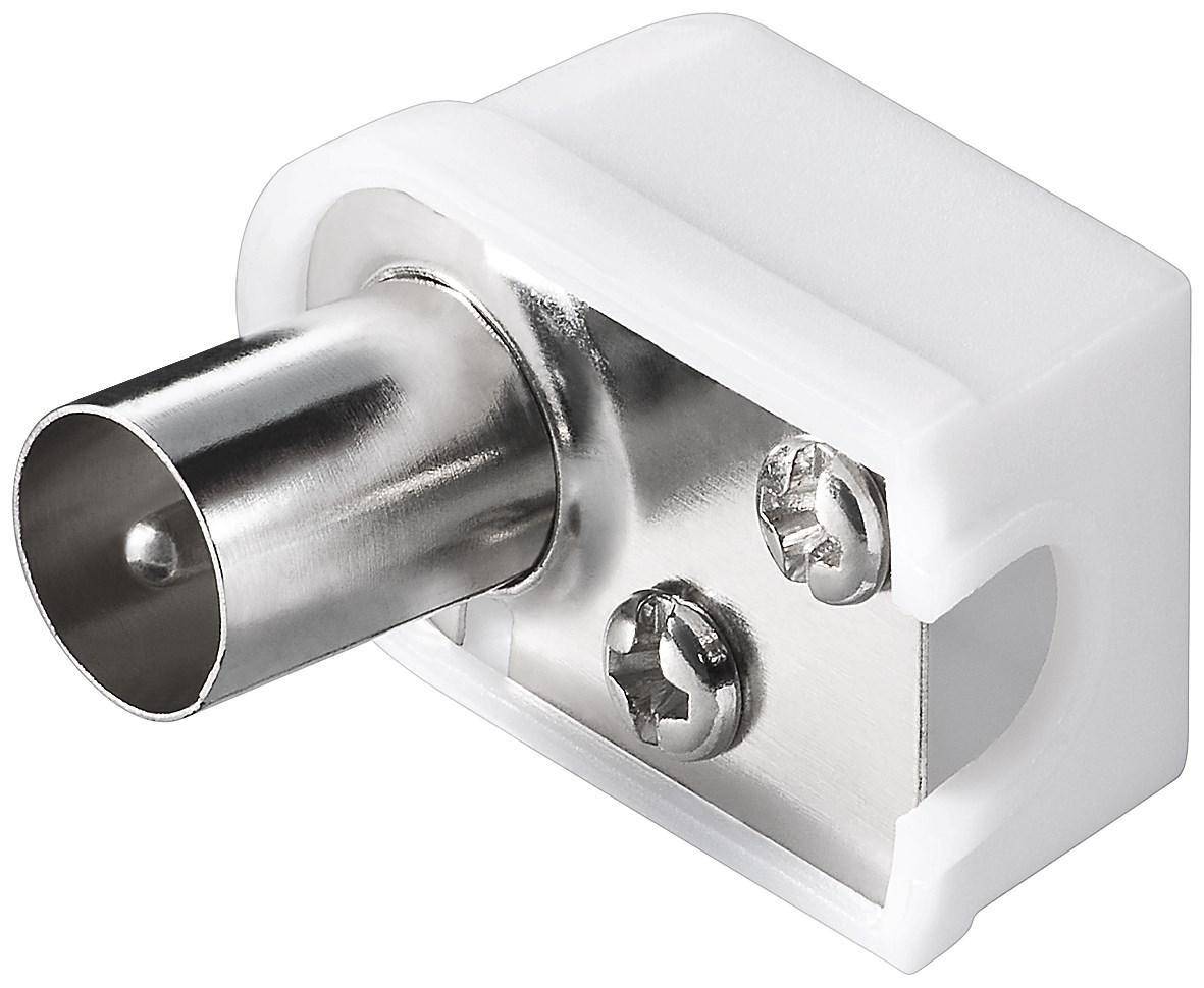 Goobay Koax-Winkelstecker mit Schraubbefestigung, slim Kunststoff-2