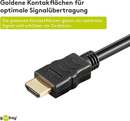 Goobay 61313 HDMI High Speed Verlängerungskabel Ethernet UHD 4K @ 60Hz eARC HDMI Monitorkabel verlängern Schwarz 5m-2