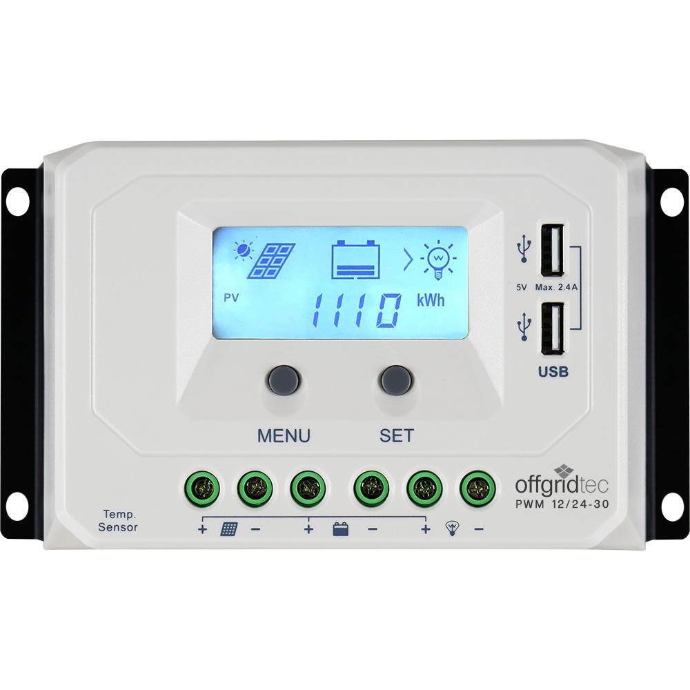 Offgridtec PWM Pro Laderegler 12V/24V 30A USB-0