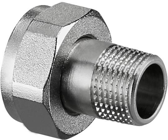 OVENTROP 1019304 Verschraubung Messing DN 15, 1/2Zoll AG, ÜM 3/4Zoll IG