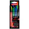 STABILO - Pen 68 MAX - 4 Farben - Schwarz - Blau - Rot - 5 mm - 1 mm - Mehrfarbig - Rund
