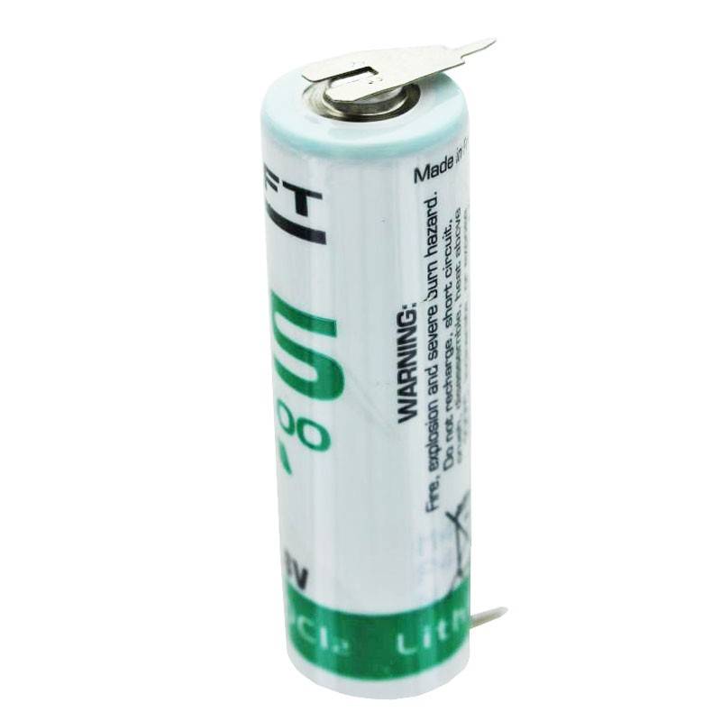 SAFT LS14500CNA Lithium Batterie mit 2er Print Kontakten-0