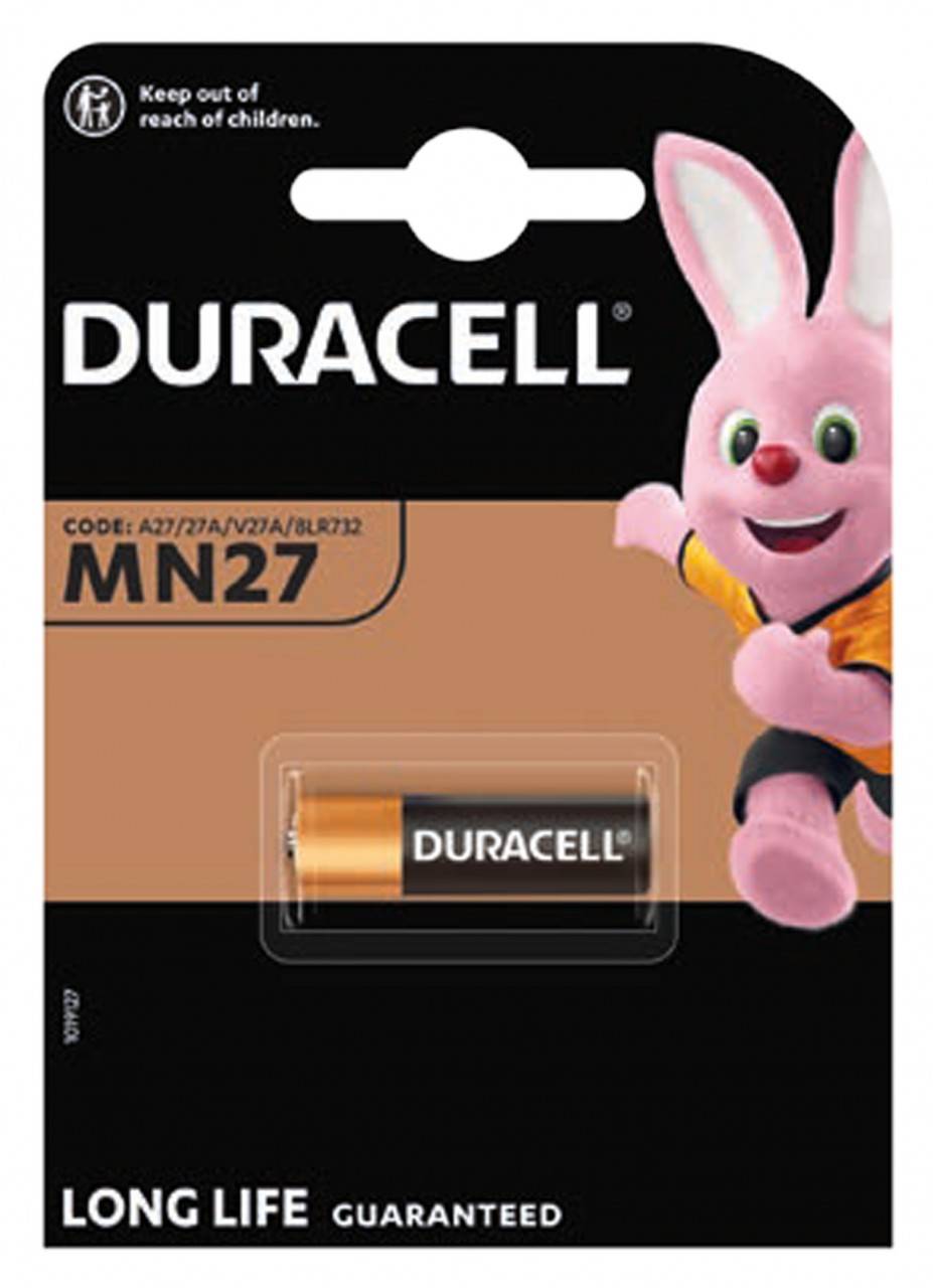 Duracell MN27, LR27 A Alkaline Batterie, 12 Volt, Abmessungen 28,8 x 8 mm-0