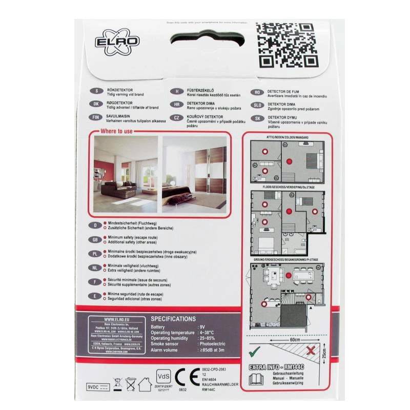 INDEXA INDEXA Rauchmelder 9 Volt Batteriebetrieb RA 260-1