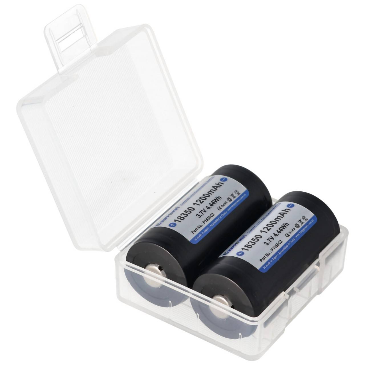 Soshine Akku Aufbewahrungsbox für 2x 18350 Akkus transparent-1